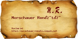 Morschauer Renátó névjegykártya